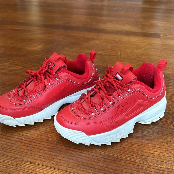 Fila red chunky sneakers - Picture 2 of 4
